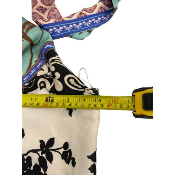 Zara Women Midi Dress Small Multicolor Satin Effect Patchwork Print 8826/181 NWT - Picture 16 of 16